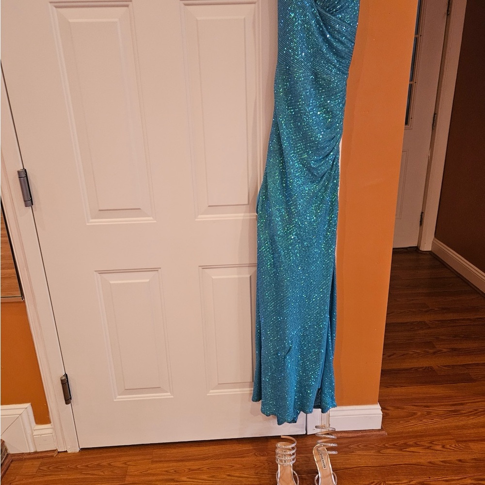 Sparkling Blue Evening Gown